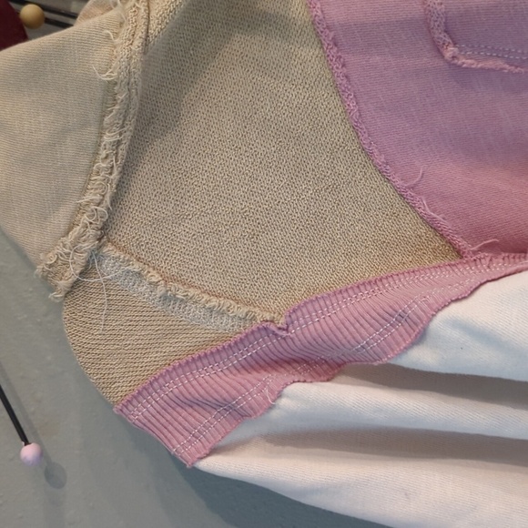 Anthropologie Saturday Sunday Daily Ritual Oversized Patchwork Hoodie XS - Picture 3 of 15